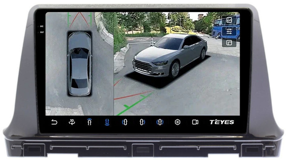 Магнитола для KIA Seltos 2020+ - Teyes CC3-2K-360 на Android 10, 2K QLED, 6Гб+128Гб, CarPlay, 4G SIM-слот, 4 камеры в комплекте