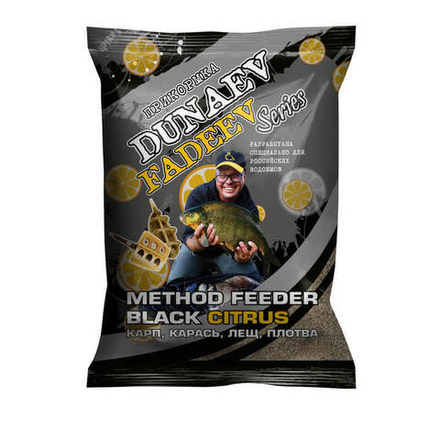 Прикормка "DUNAEV-FADEEV" 1кг Feeder Method Black Citrus
