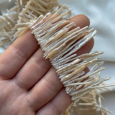 21137 Жемчуг "Палочка тонкая" с боковым отверстием 20-35мм, шт