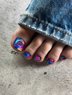 Пленка для педикюра Crazy Manic abstract p002