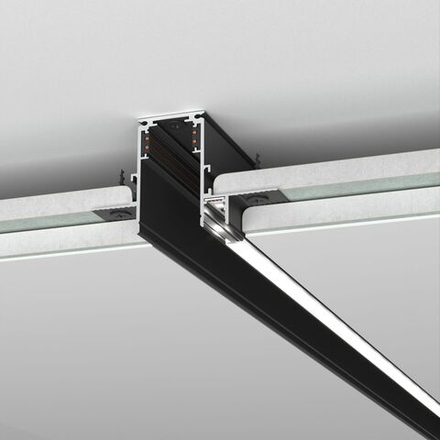 Slim Magnetic Шинопровод встраиваемый с местом под светодиодную ленту чёрный (2м) 85132/00 85132/00