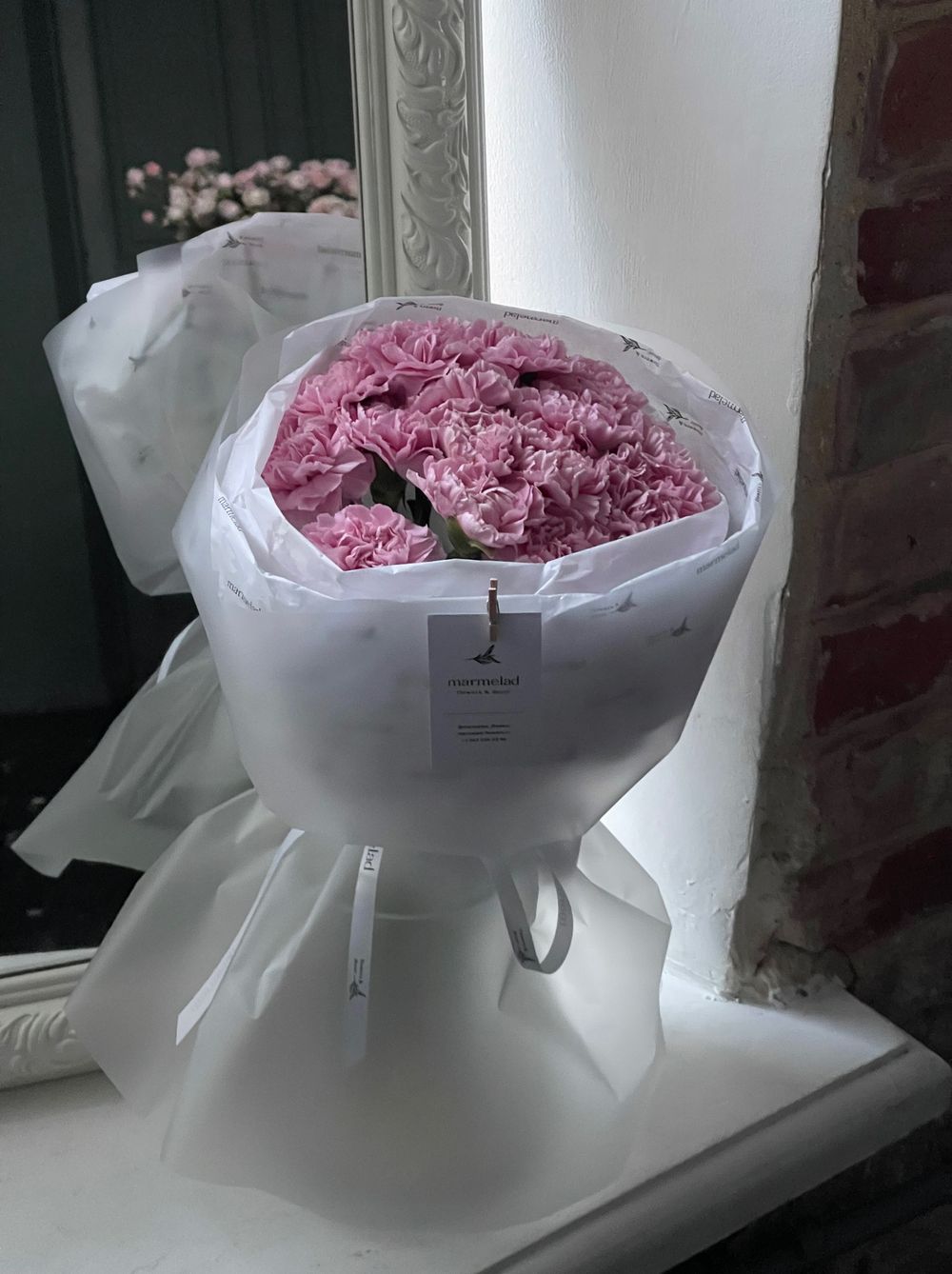 Букет из диантусов в розовом оттенке