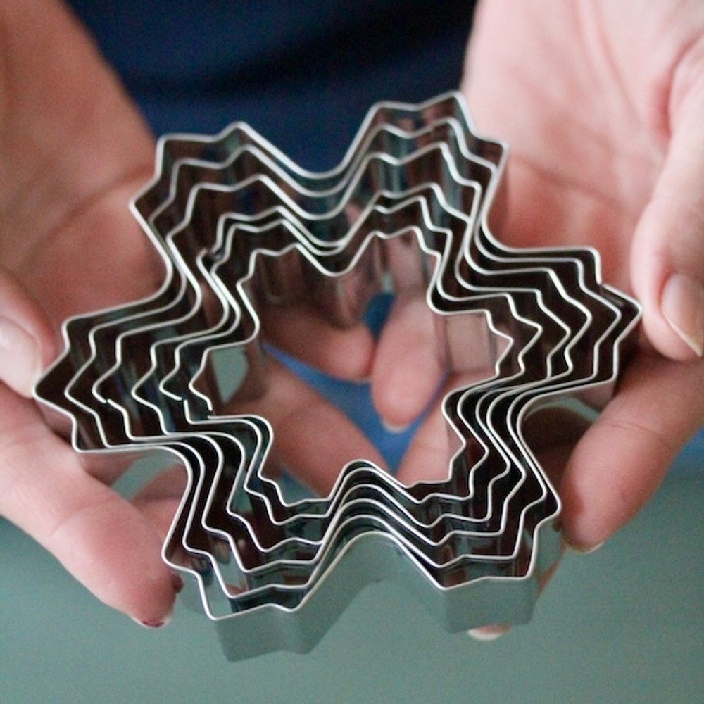 Набор каттеров для вырезания снежинок ( 6 штук)