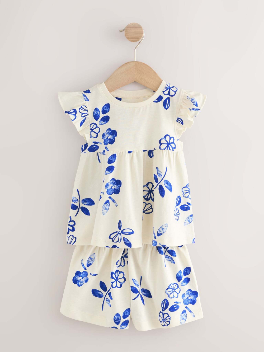 Пижама для девочки Next AC0-799, 3 шт., Молочный, Синий