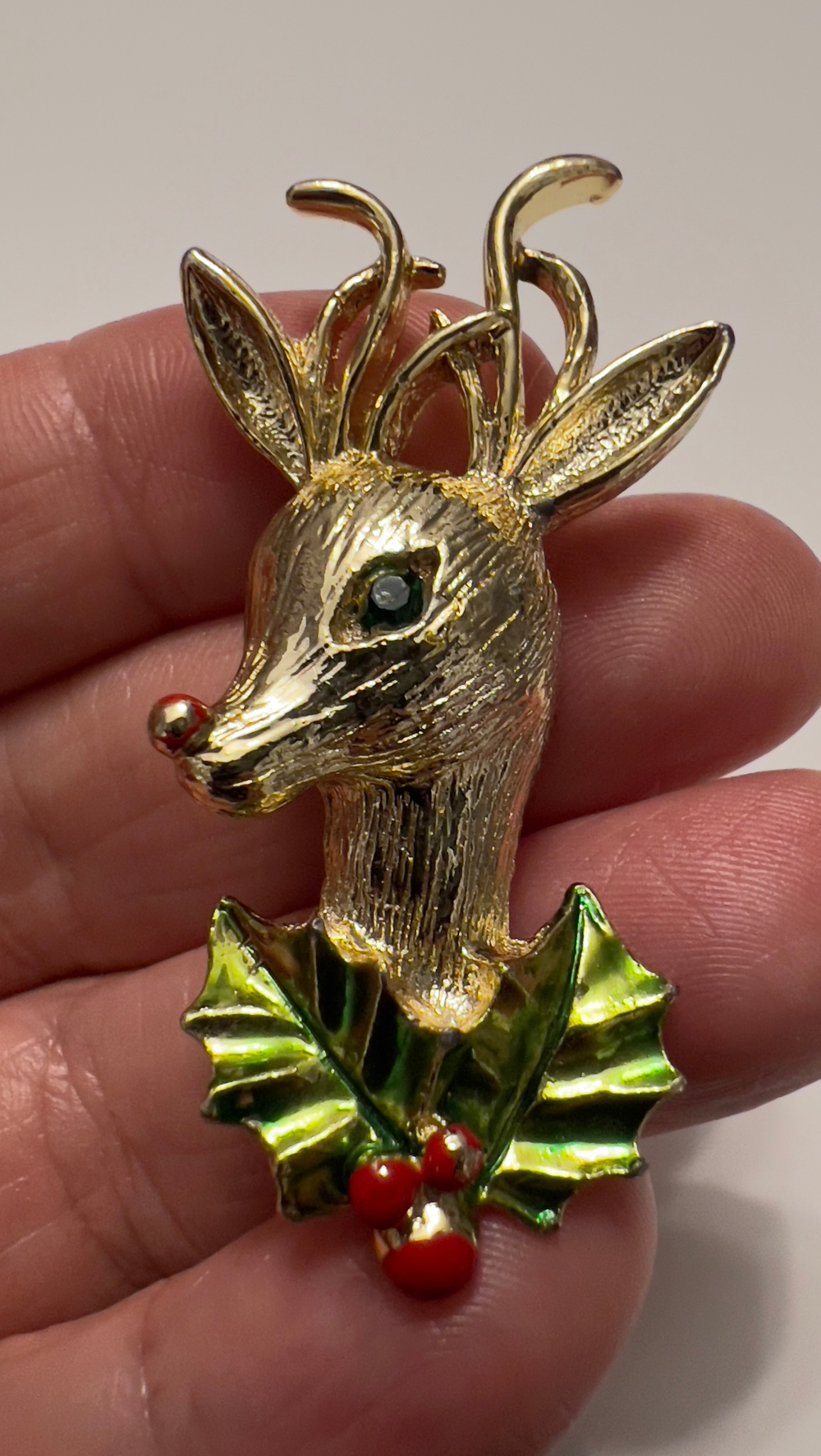 Новогодняя брошь олень Gerry’s