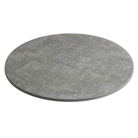 Набор из 4-х сервировочных салфеток leanera, D35 см, серые