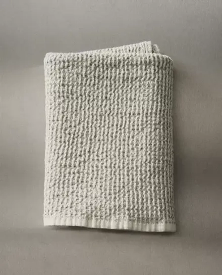 ZARA HOME БАННОЕ ПОЛОТЕНЦЕ С ВАФЕЛЬНЫМ УЗОРОМ, ЗЕЛЕНЫЙ