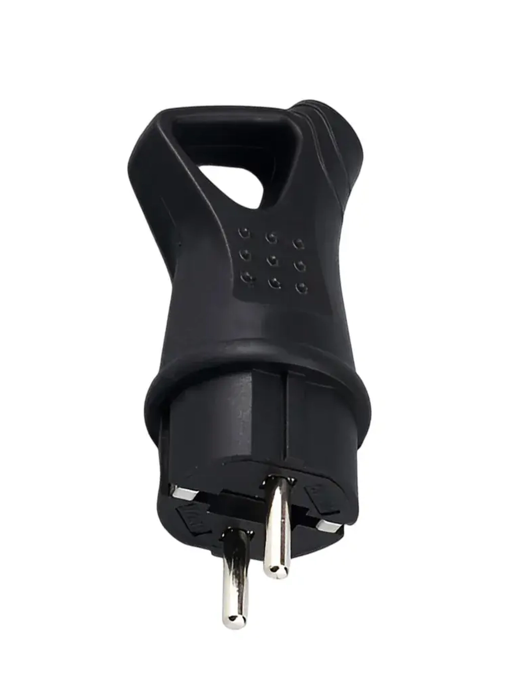 Вилка электрическая для удлинителя каучуковая 2шт / 16А / влагозащищенная