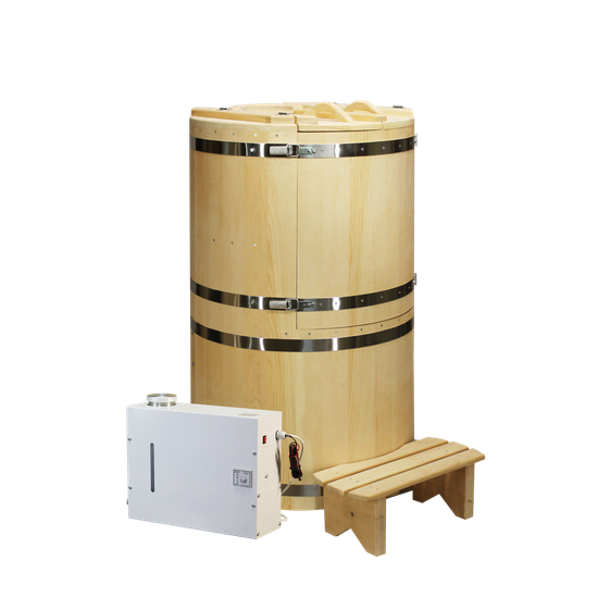 Комплект "КРУГЛЫЙ СТАНДАРТ" (кедровая бочка с парогенератором)