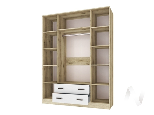 Шкаф комбинированный Лагуна 1;6 (дуб делано/белый)