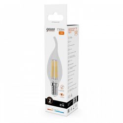 Лампа светодиодная Gauss Filament Elementary E14 12Вт 2700K 42112