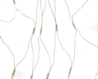 Электрогирлянда сетка цветная LED 120 лампы, 1,5*1,5м, 4 вида мигания, прозрачный провод, коробка