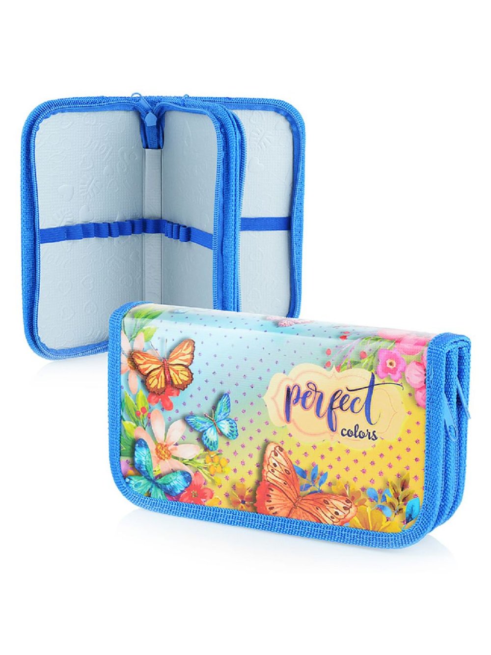 Пенал 2-секц. большой (Волшебные бабочки) (ПО-09)