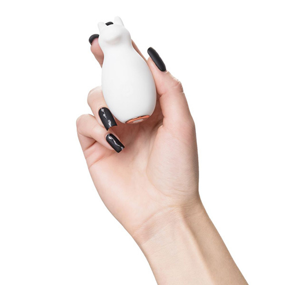 Белый клиторальный стимулятор 7,5см Штучки-дрючки Mr.Bear