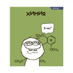 Тетрадь предметная "Химия" А5 48л., клетка, со справ. материалом, скрепка, мелованный картон(стандарт), блок офсет, Alingar "Мемы"