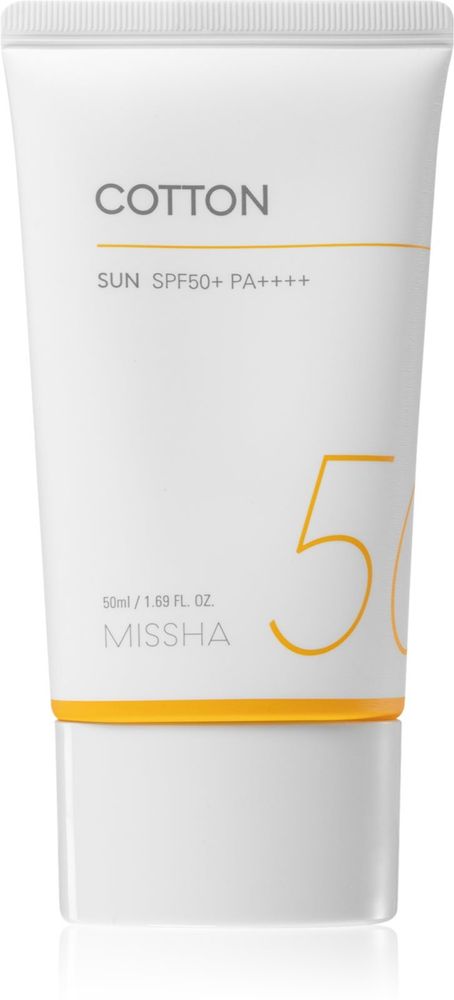 Missha солнцезащитный крем SPF 50+ для чувствительной и аллергической кожи All Around Safe Block Cotton Sun