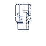Штуцер FNH JIC 9/16" BSP 1/4  (o-ring)
