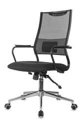 Кресло руководителя Бюрократ CH Balance-LUX черный KM-01 Neo Black сетка/ткань крестов. металл хром