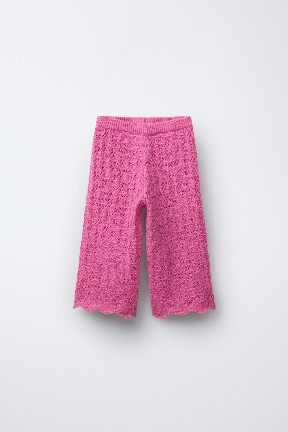 ZARA БРЮКИ ИЗ АЖУРНОГО ТРИКОТАЖА, ЦВЕТ ФУКСИИ
