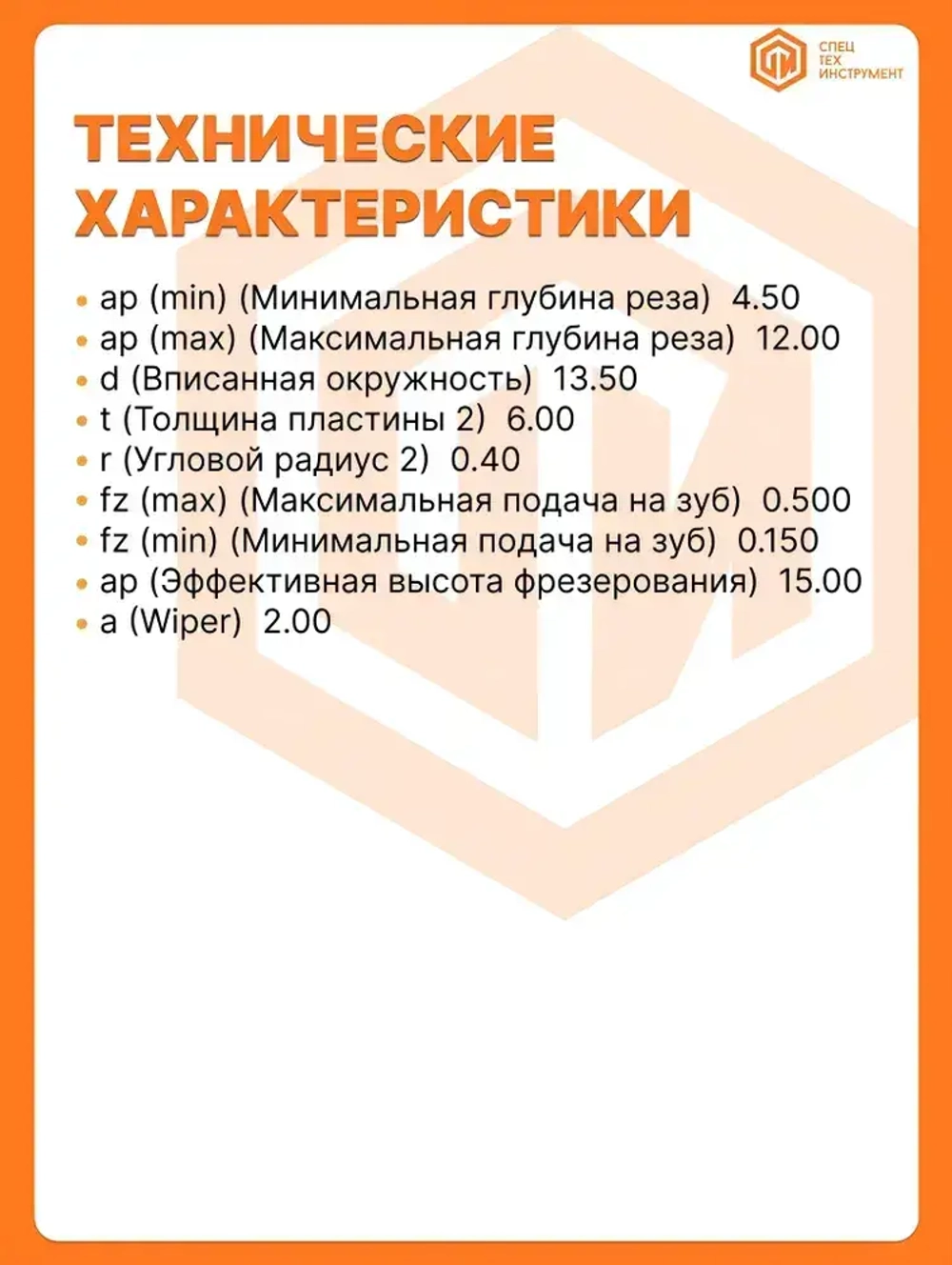 Пластина 3PHT190604R-AL M03-Z STI 1 штука СпецТехСпецТехИнструмент