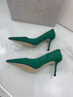 Зеленые замшевые туфли-лодочки Love 85 Jimmy Choo