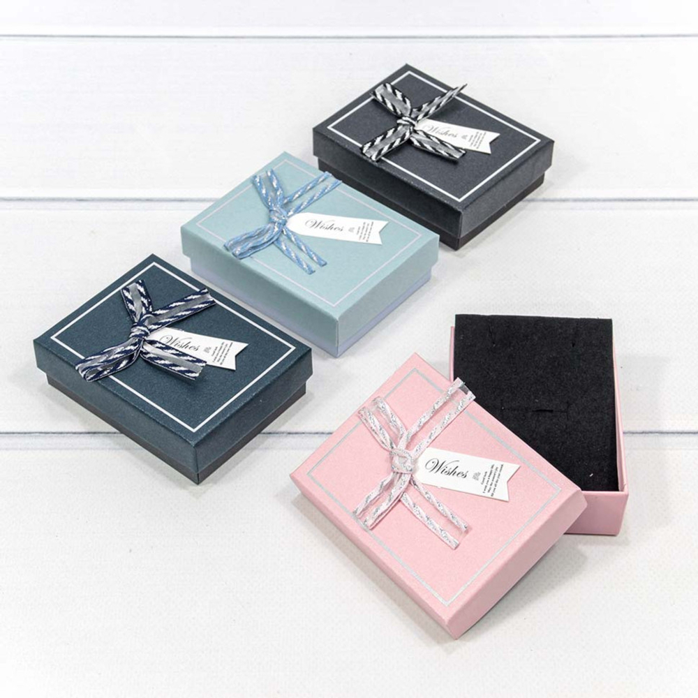 Коробка Ювелирная 9х7х2.7 см Набор 4 шт (Микс)