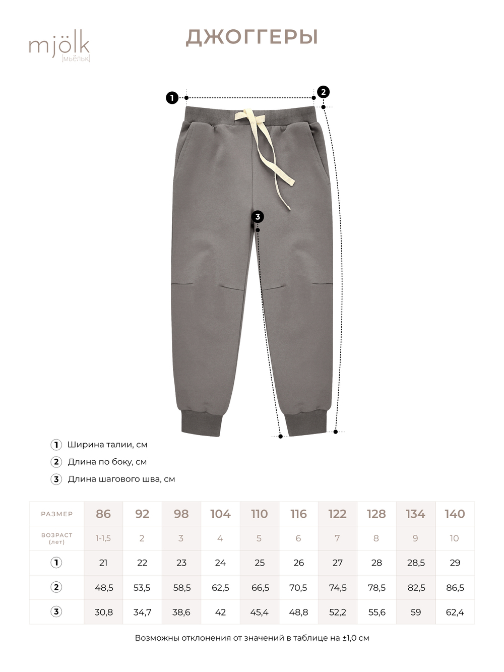 Джоггеры Mjölk Fog