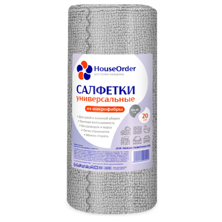 Салфетки в рулоне из микрофибры