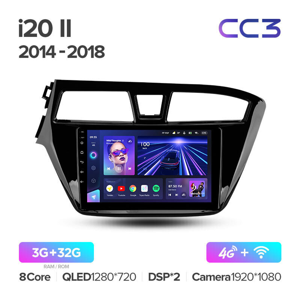 Teyes CC3 9" для Hyundai i20 2014-2018