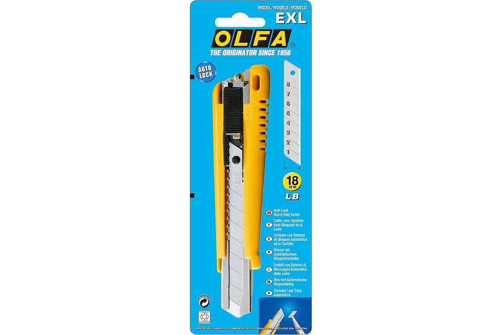Нож OLFA с выдвижным лезвием 18 мм OL-EXL