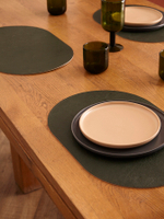 Набор из 4-х двухсторонних сервировочных салфеток pool, 30х45 см, зеленый/бежевый