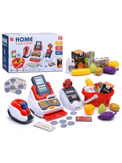 Игровой набор "Касса" (с набором продуктов) 668-119
