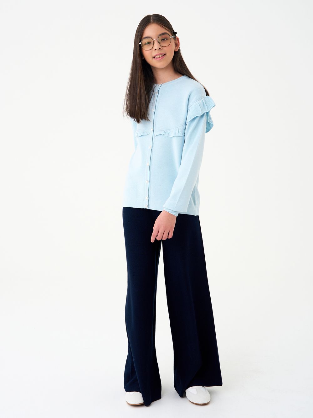 Кардиган для девочки AT1423 голубой