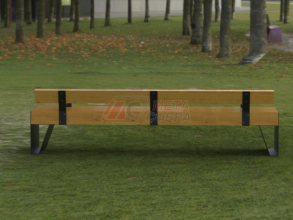 Скамейка Терон с подлокотниками