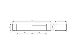 Тумба Lagom под ТВ 1 ящик 1 полка ширина 140 см (белый)