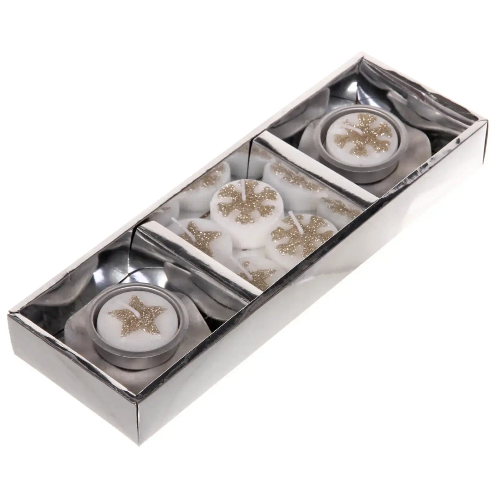 Набор свечей новогодних «Блеск праздника» 25*8,5*3 см, шампань