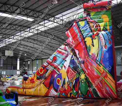 Надувная горка "Граффити", 8*4*7 м