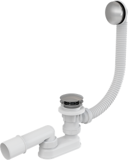 Сифон A504KM для ванны комплект click/clack металл/металл