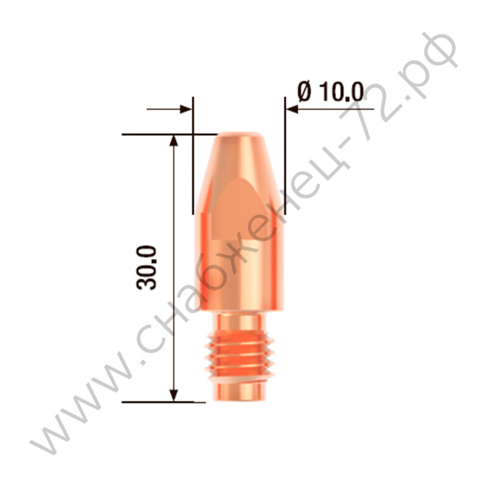 FUBAG Контактный наконечник M8х30 мм ECU D=0.9 мм (25 шт.)