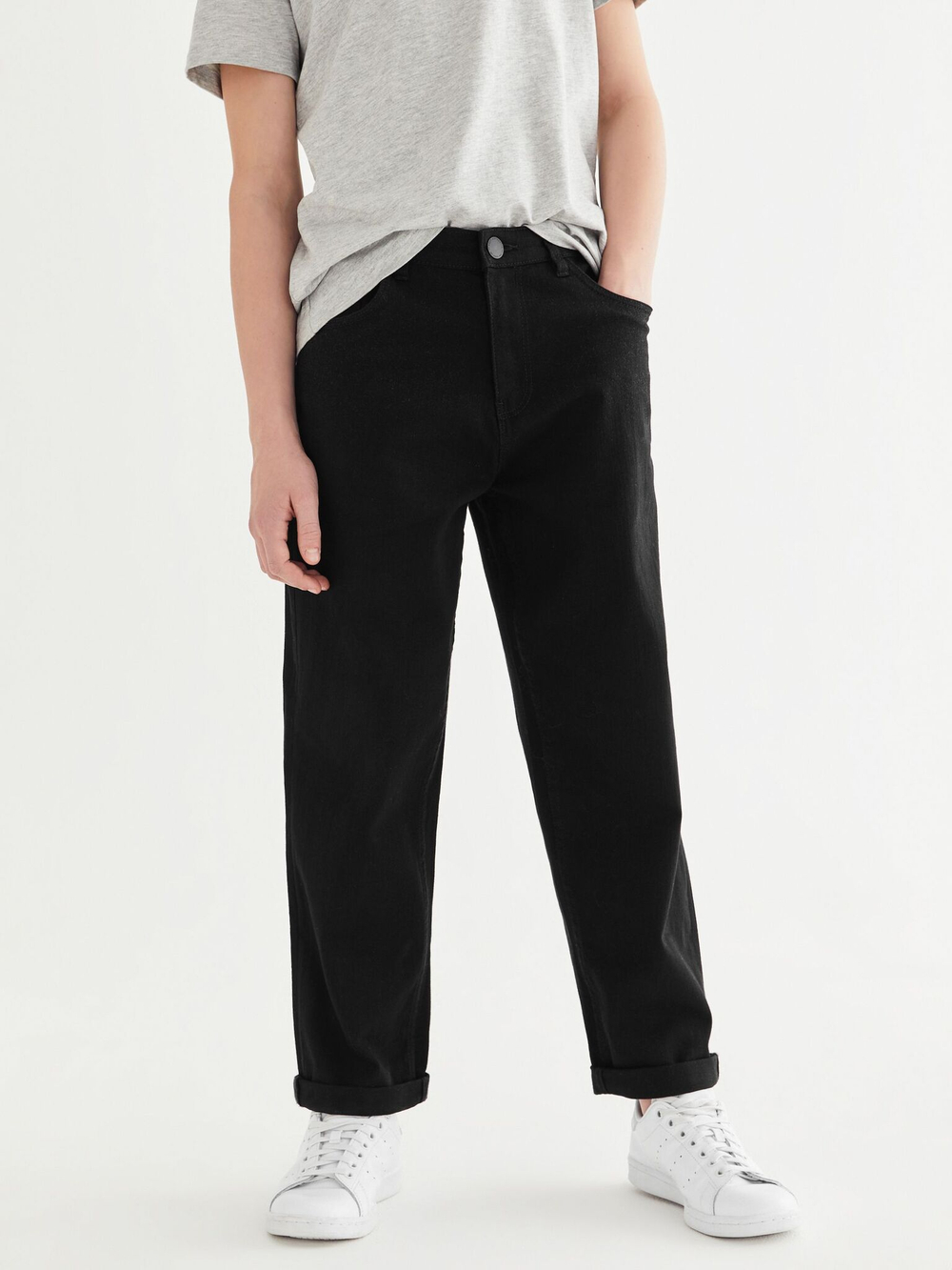 Джинсы стрейч для мальчика Next M14-726, Черный