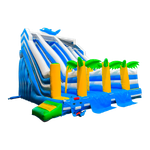 Надувной батут-горка «Волна - 2» 10*6,5*8 м. с 2-мя горками разных уровней