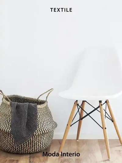 Обои флизелиновые 1.06, виниловые белые однотонные Textile (Moda Interio) метровые под ткань