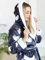 Халат махровый домашний теплый
