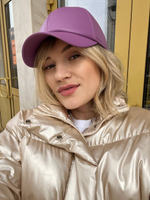 Бейсболка экокожа черника