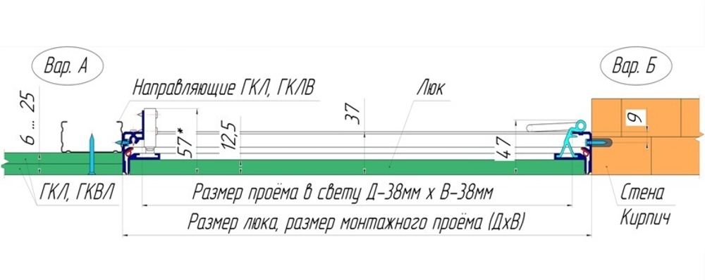 Люк под покраску Каскад 400х600