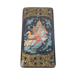 Шкатулка с росписью Холуй "Сивка-Бурка"