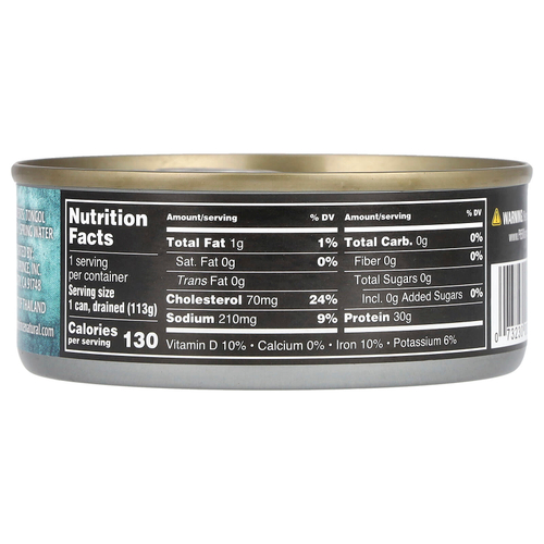 Crown Prince Natural, австралийский тунец, небольшими кусками, в родниковой воде, без добавления соли, 142 г (5 унций)