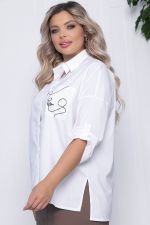 Рубашка Незабудка (белая) Б10856 LT Collection