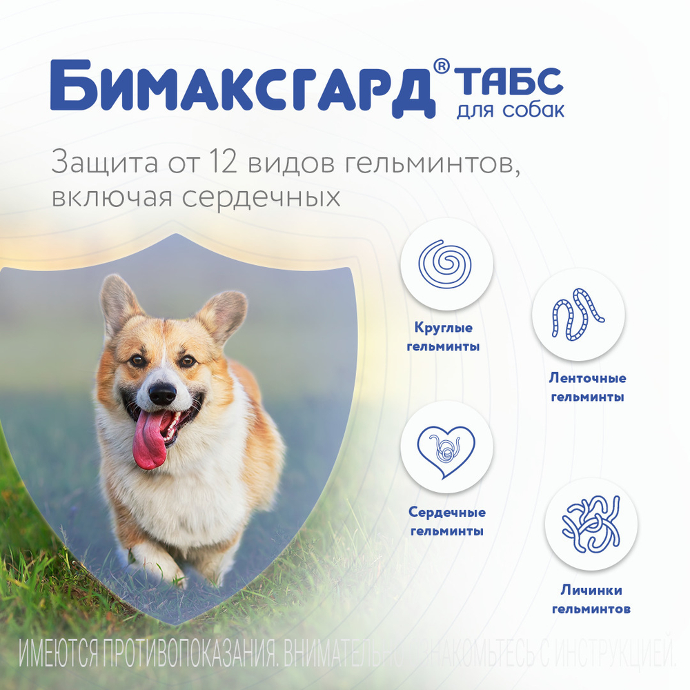 БИМАКСГАРД Табс Таблетки от глистов для крупных собак (2 таблетки)