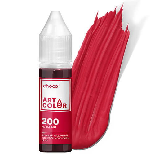 Гелевый жирорастворимый краситель Красный Art Color 12мл